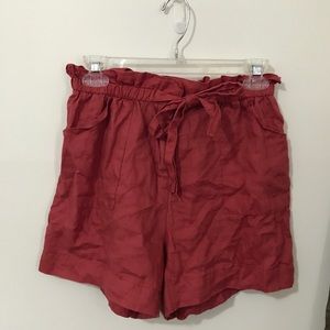 Linen Paperbag tiewaist shorts